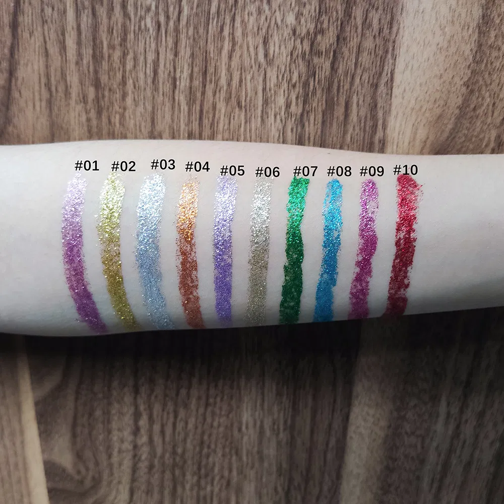Waterproof 10 Color Private Label Glitter Liquid Eyeliner Gel Supplier
