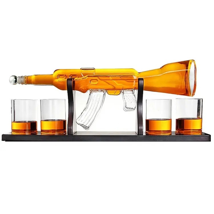 High Borosilicate Glass Gun Decanter