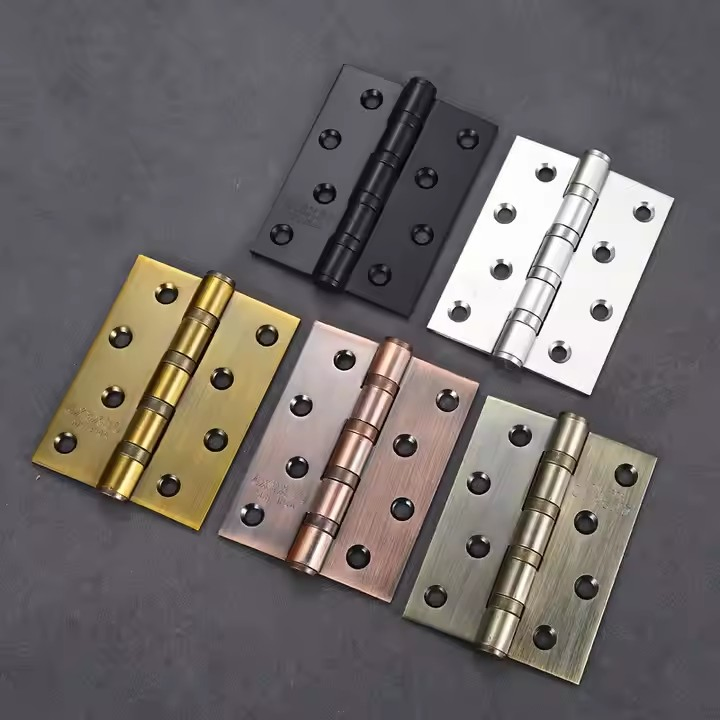 Stainless Steel Flat Hinge 4 Inch 5 Inch Thick Silent Bearing Bedroom Bronze Wooden Door Furniture Loose-Leaf Hardware