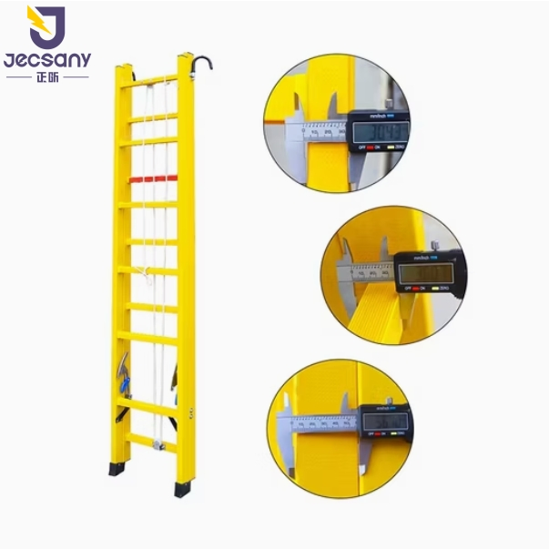 Insulated Fiberglass FRP Extension Telescoping Step Ladders Jtel Type From Jecsany