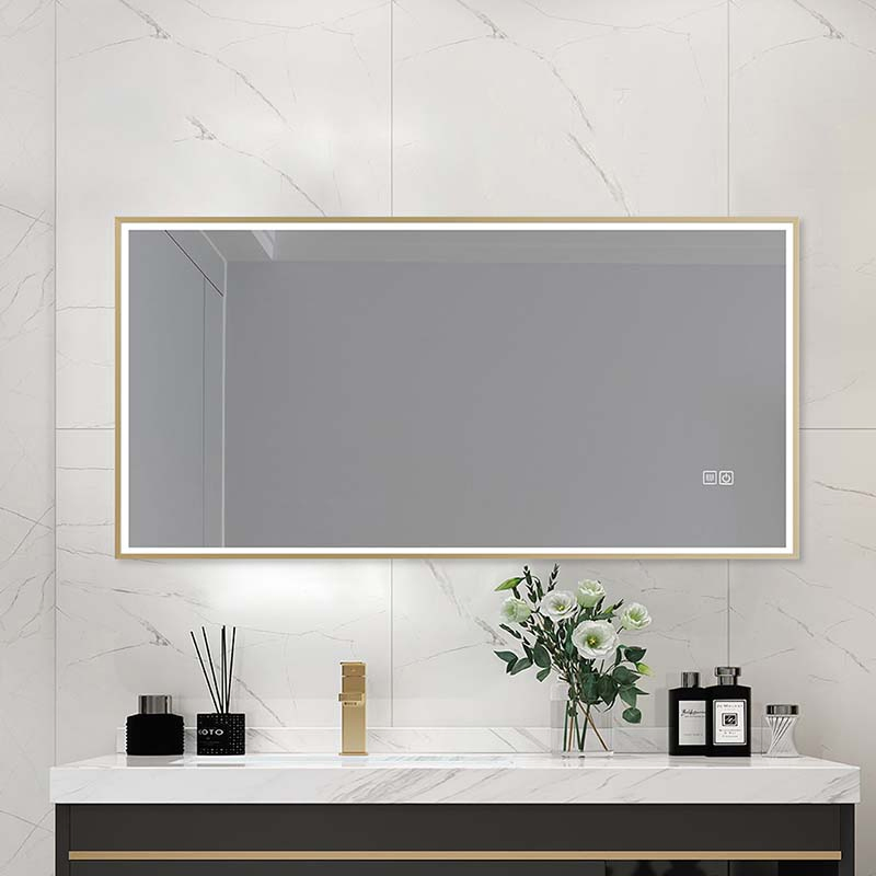 Premium Aluminum Frame Smart Illuminated Defogging Bathroom Mirror