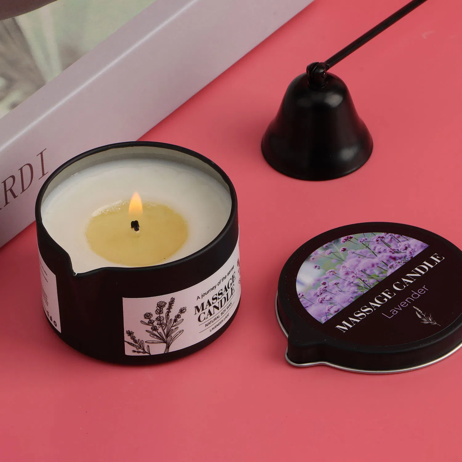 Soothing Natural Massage Candles with Plant Extracted Essential Oils