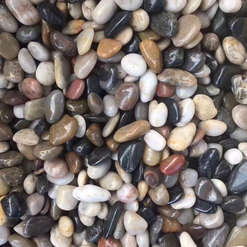 Mixed Color River Stone Driveways Pebbles Natural Landscape Cobbles