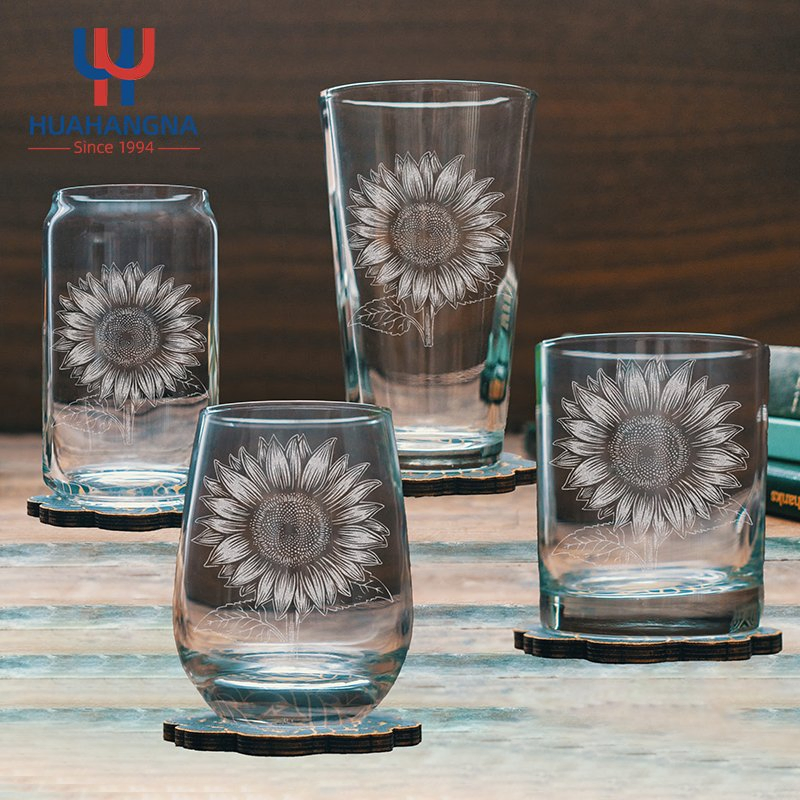 Wholesale Customized Logo Personalized Glass Drinking Water Juice Tumbler Pint Beer Glassware for Hotel Restaurant