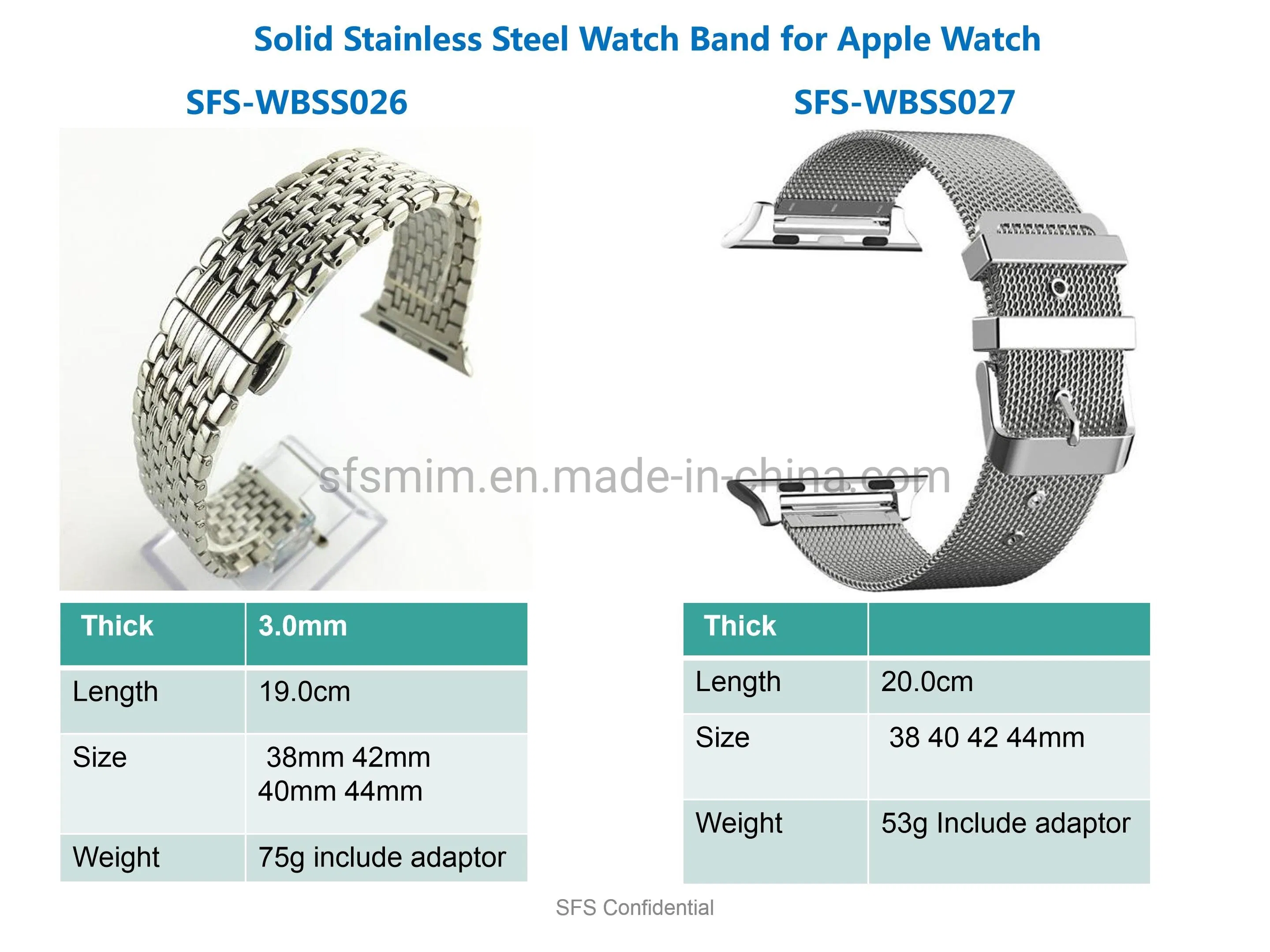 Stainless Steel Solid Watch Band for Apple Watch
