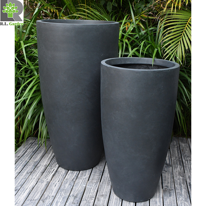 Горшки для растений Ronglin GRC большие высокие черные