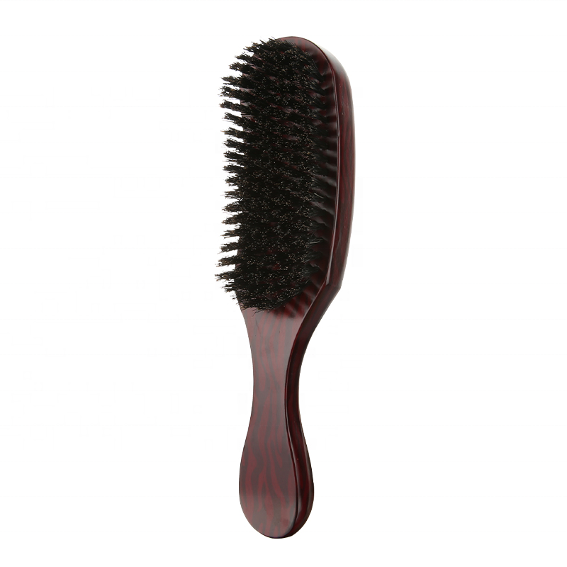 Custom Logo Hairstylist Duster Cleaning Soft Grooming Beard Kit Wood Comb Beard Brush Wide Hairbrush Sweeping Wooden Beard Brush