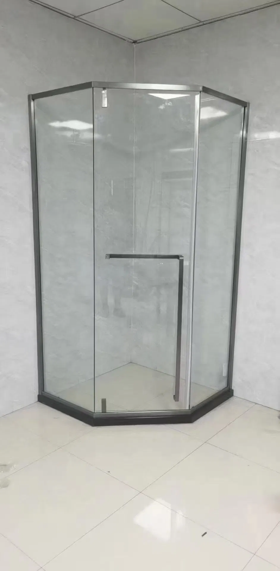 Bathroom Corner Shower Cabinet Glass Door Can Be Opened Inside and Outside