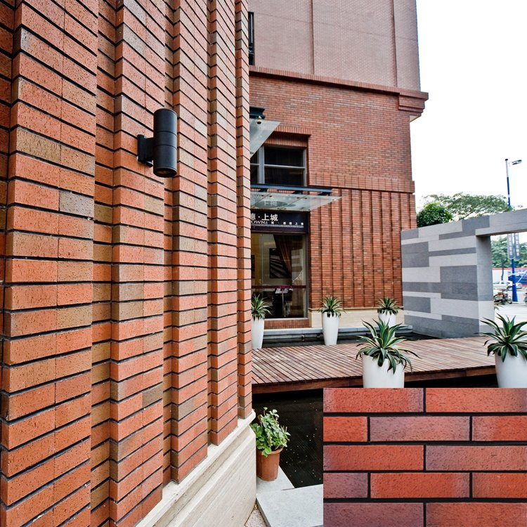 High Quality Colorful Flexible Klinker Brick Style Split Face Slate External Wall Tiles for School