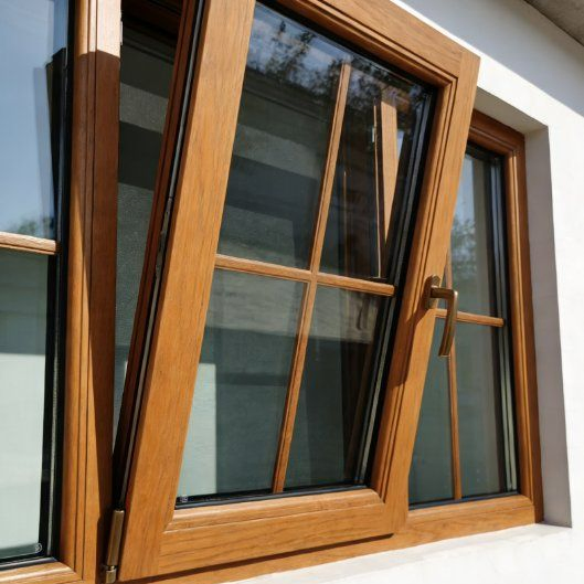 Modern Style Solid Wood Composite Window with Outward and Inward Opening