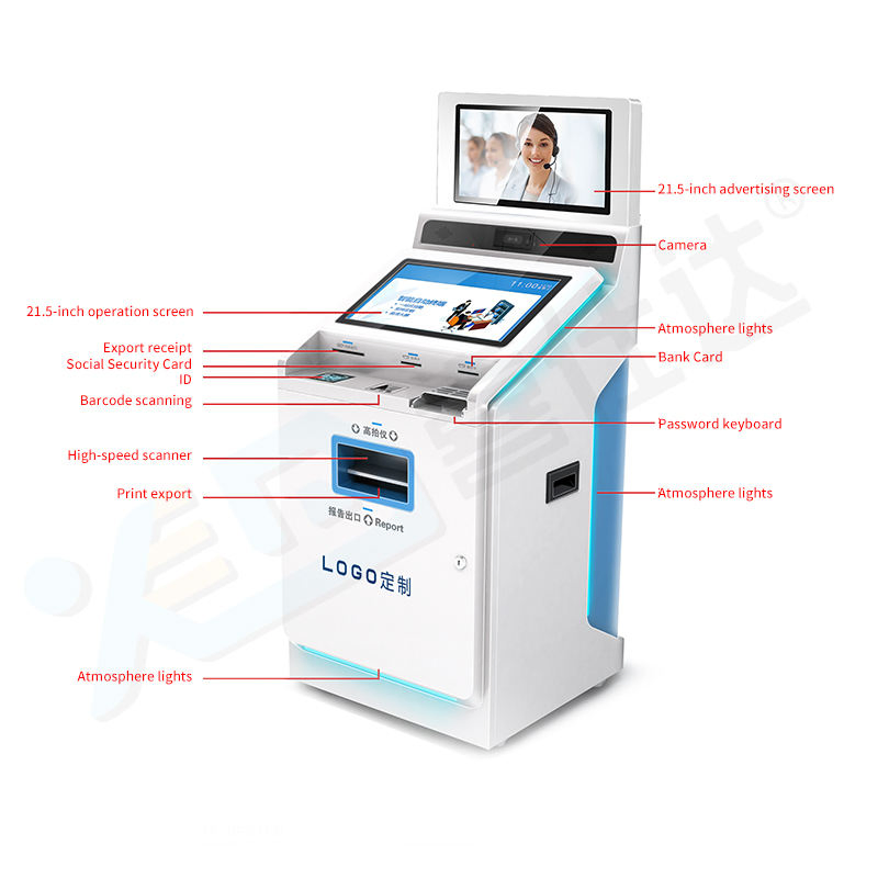 Document Camera High-Speed Scanner Self Service Kiosk with Printer Multifunction K Paper A4 Self Service A4 Printing Kiosk Self Service Printing Kiosk