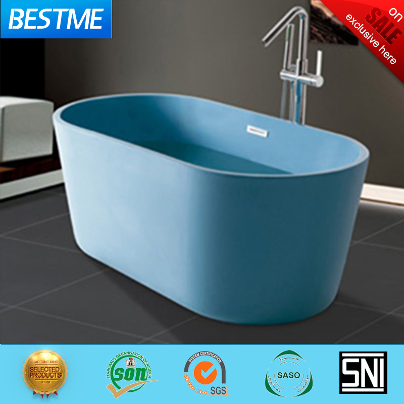 Colourful Bathroom Hot Tub Acrylic Art Bathtub Blue Color (Bt-Y2529-B)