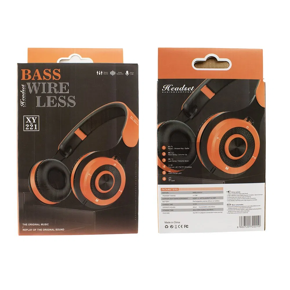 2025 New Cheap Price Xy-221 Headphones TF Card Gaming Headset Wired Mode Over Ear Earphones Wireless Headphones Custom Logo