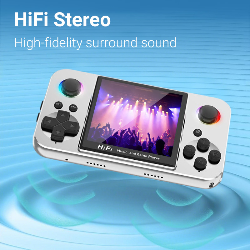 Retro 3" Video Kids 128GB 10 Emulators Metal Body Handheld Game Player