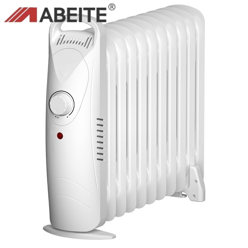 Compact Electric Oil-Filled Heater with Adjustable Temperature Control