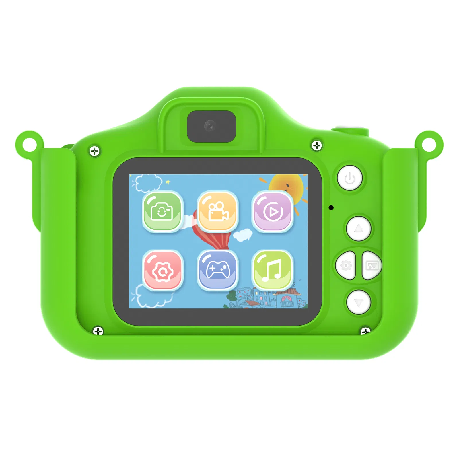 X12s Kids 2.0 Inch IPS Screen Cartoon Dragon Video Recorder Camera, 32g TF Card+Card Reader (CE Certified) - Green