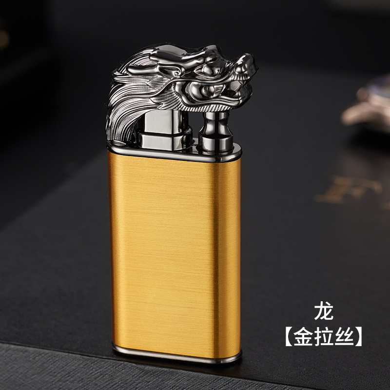 Windproof Dragon Torch Lighter Jet Double Flame Switchable Lighter