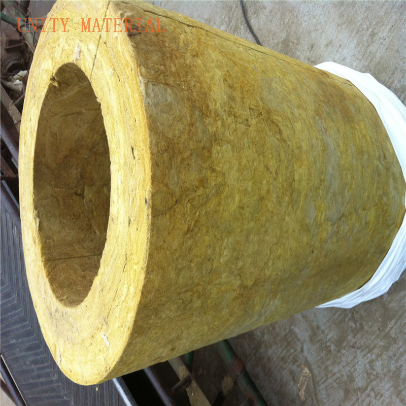 Industrial Rock Wool Aluminium Foil Faced Pipe High Density Fireproof Tube
