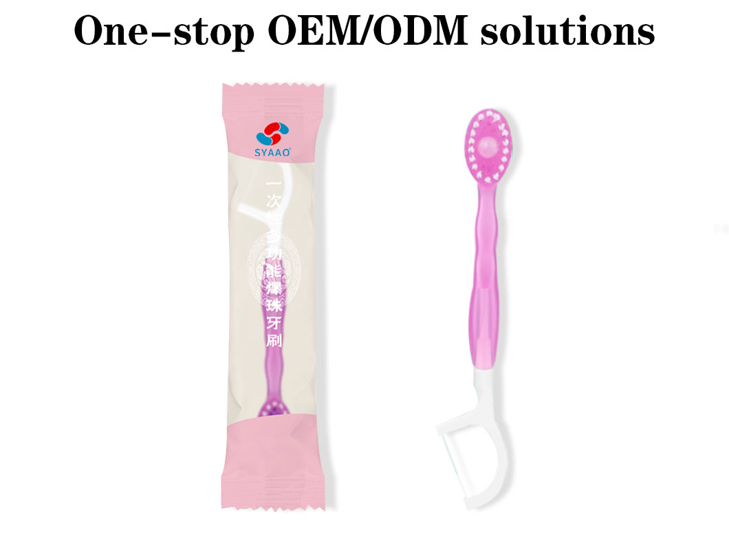 Portable All-in-One Dental Set Soft Bristle Disposable Toothbrush Toothpaste Beads for Home Use PP
