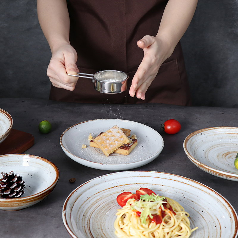 Pottery Dinnerware Set Dining Plates Set Dinnerware Stoneware Dinnerware Sets