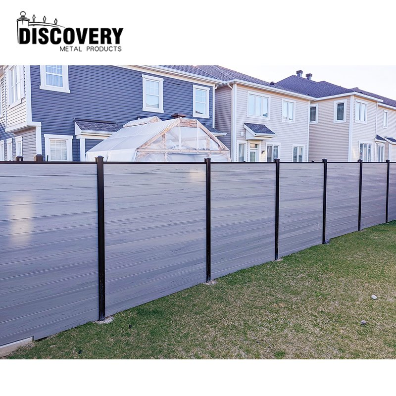 Custom Outdoor Design DIY Installation Co-Extrusion Wood Plastic Composite Aluminum Garden Panels Wall Privacy Fence 180X180 for House