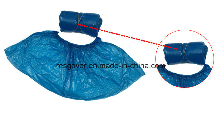 Disposable Blue PE Shoe Cover with Elastic