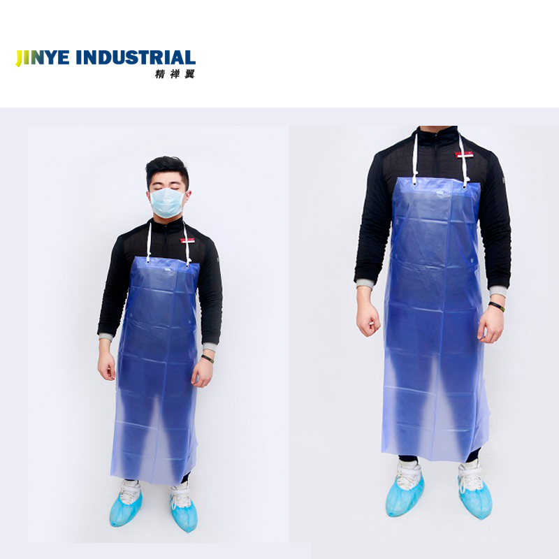 Heavy Duty Food Processing Industry White Blue PVC Work Shop Aprons