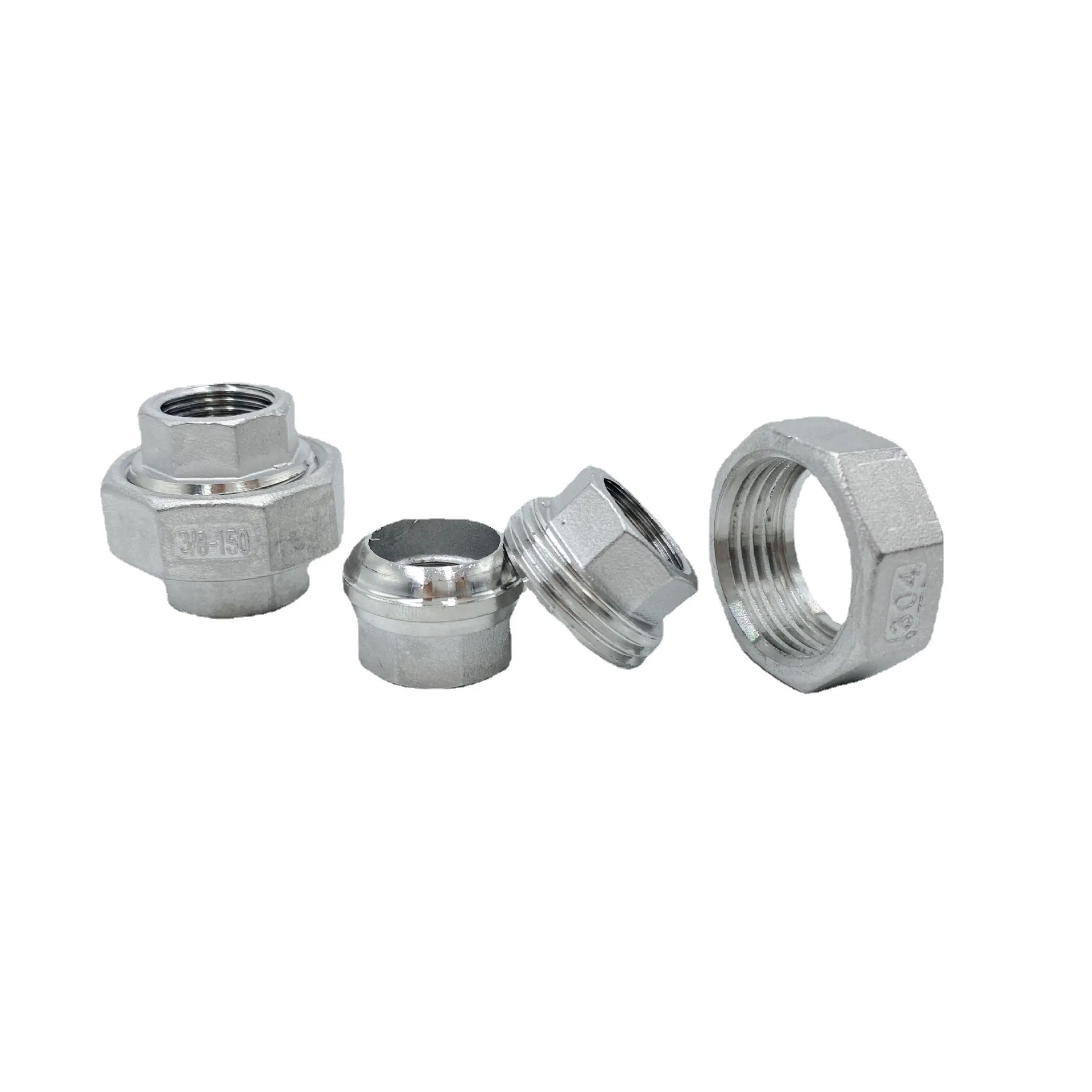 Premium Heavy-Duty 316 Stainless Steel BSPT Union Connector Fitting