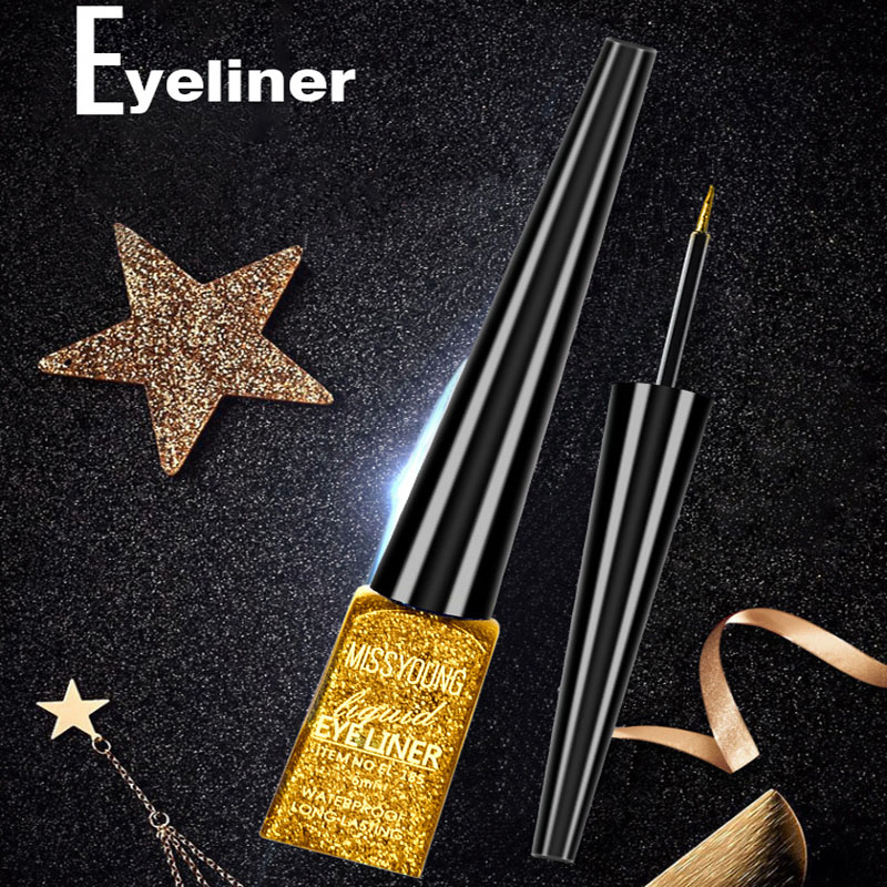 OEM/Oed Private Label Logo Glitter Liquid Eyeliner Shadow Pen Shining Liquid Eyeliner