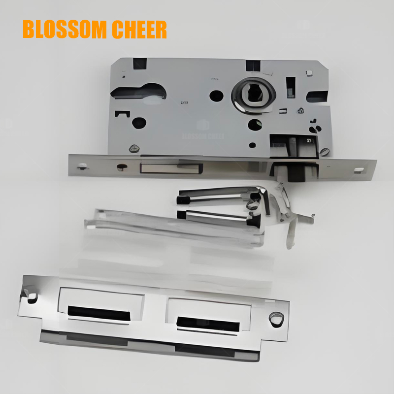 Premium Black Bedroom Door Lock Set in Durable Wood and Aluminum