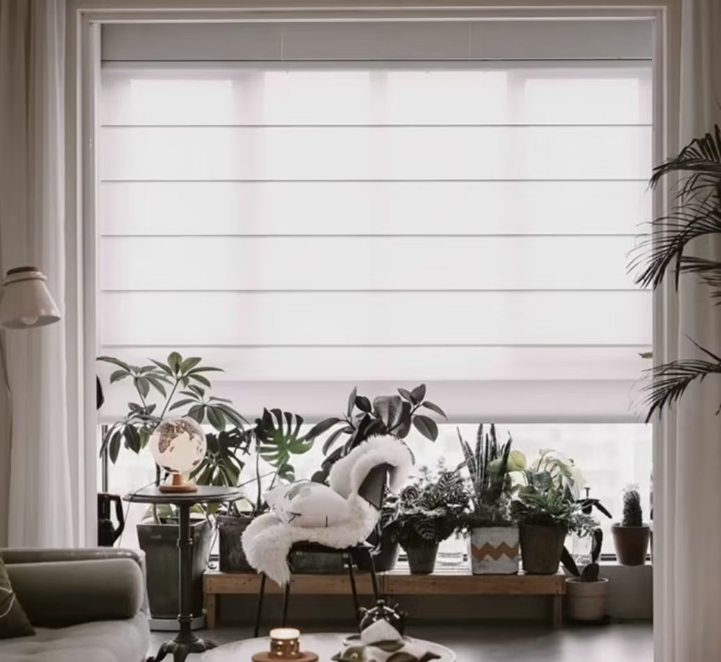 Roll up Polyester Window Blind Roman Shades Blackout Roman Fabric Electric Roman Blind