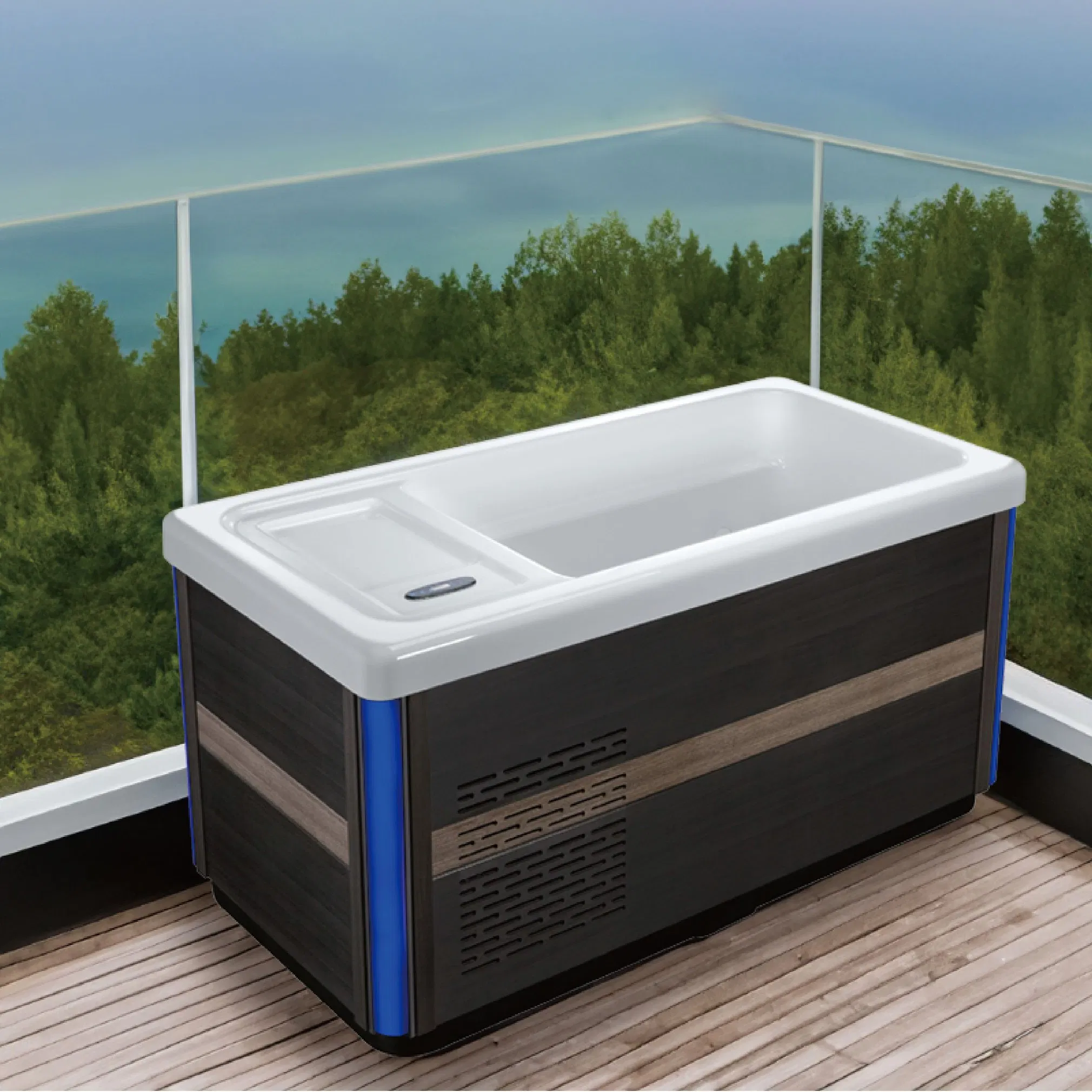 Outdoor Acrylic Hot and Cold Plunge Tub Ice Bath Tub Recovery with Water Chiller