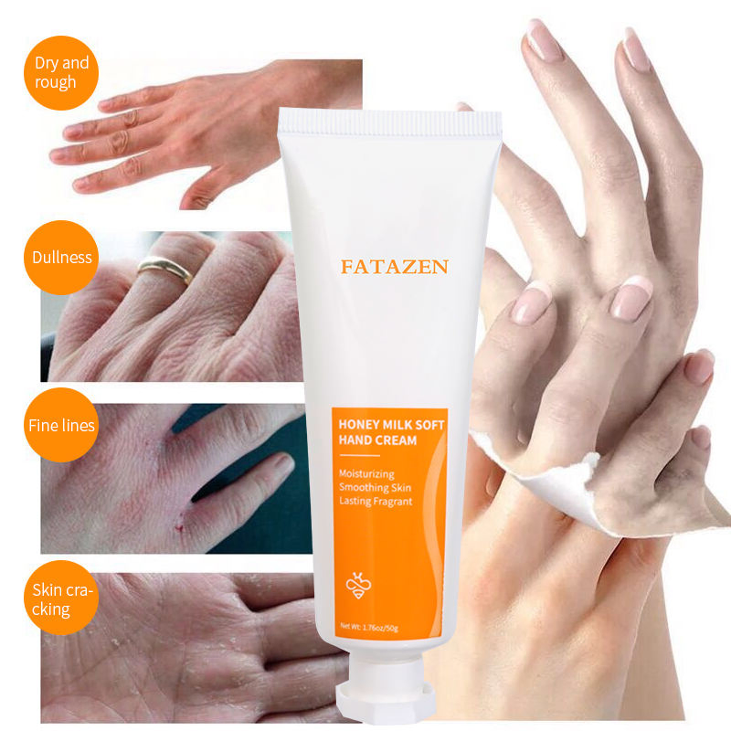 Private Label Organic Whitening Body Lotion Moisturizing Hand Cream OEM ODM Natural Shea Butter Milk Honey Repairing Hand Cream