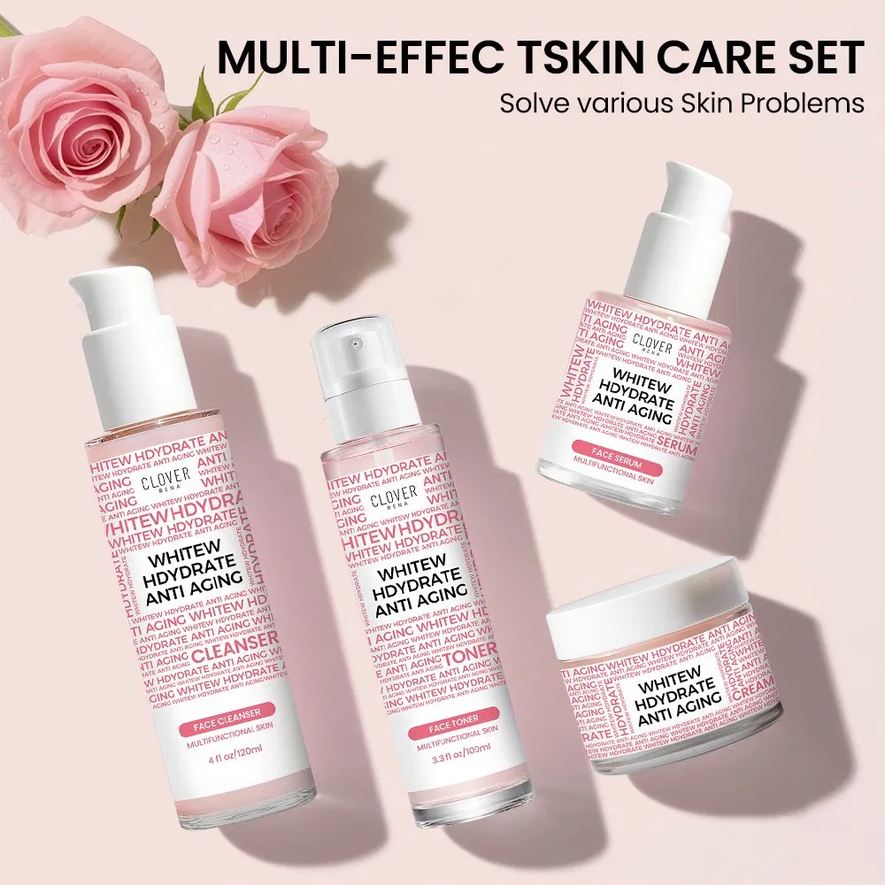 Luxury Rosewater Green Tea Skin Care Set Collagen Hyaluronic Acid Jojoba Oil & Moisturizing Hydrating Anti-Aging Firming OEM/ODM