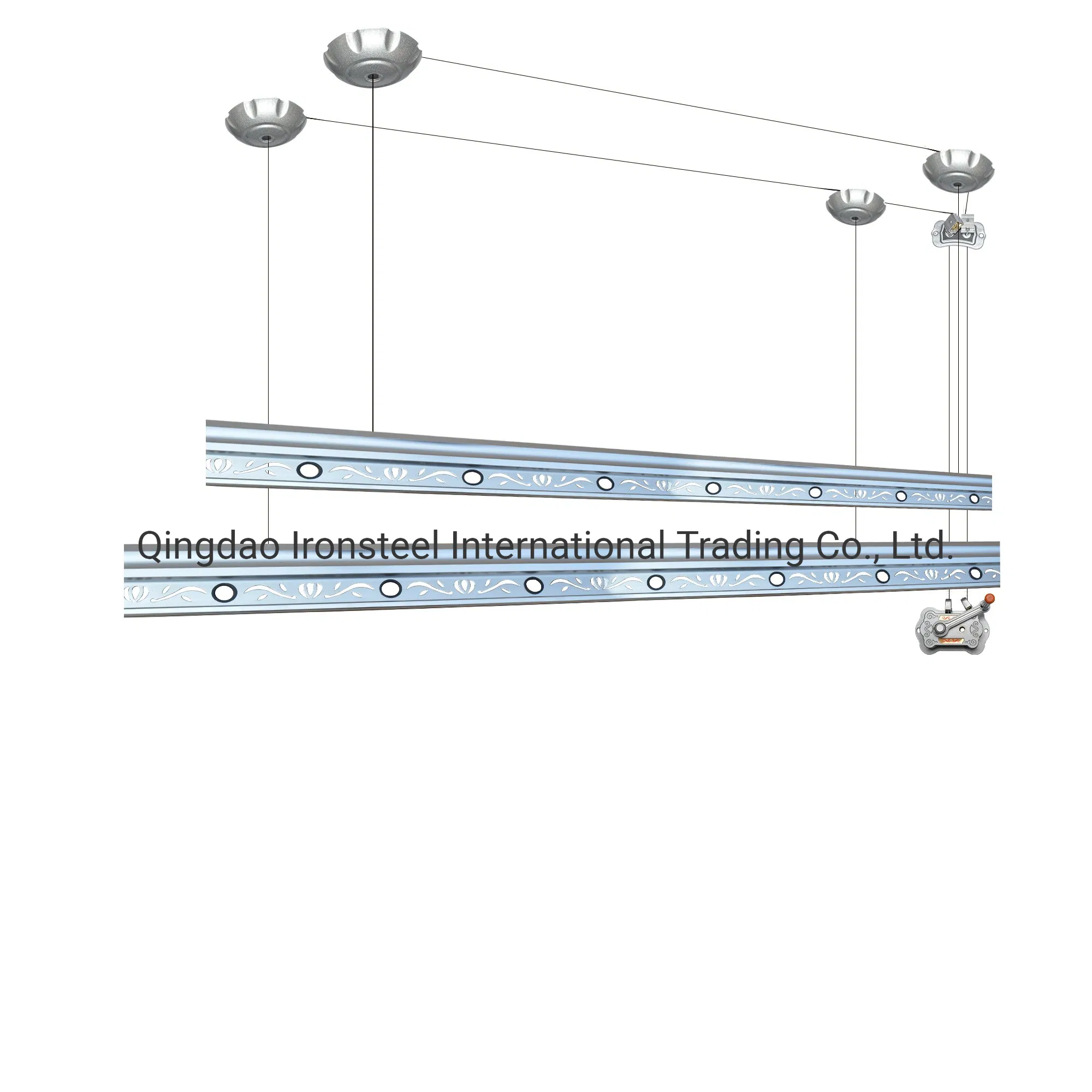 Hand Operated Aluminum Liftable Balcony Mounting Cloth Rack