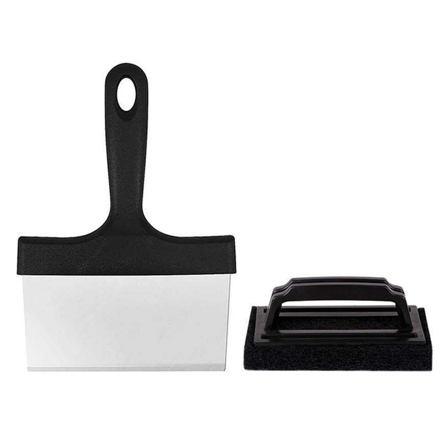 Stainless Steel BBQ Cleaning Spatula Cleaning Tools Cloth Scrap Zihe Kitchen