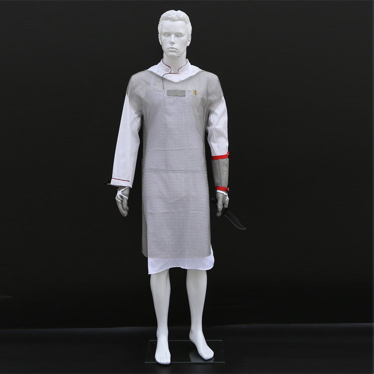Stainless Steel Chain Mail Apron Cut Resistant Safety Work Knife Proof Butcher Apron with Adjustable Shoulder Strap