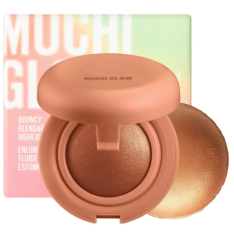 OEM Custom Vegan Golden Bronze Shimmer Glow Bouncy Highlighter