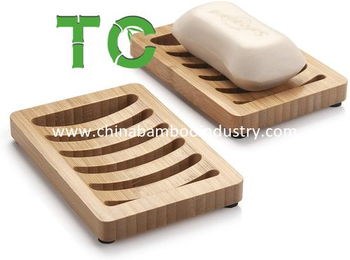 Wholesale Bamboo Soap Dish 2 Pack Bamboo Soap Dish Holder, Bar Soap Storage Box