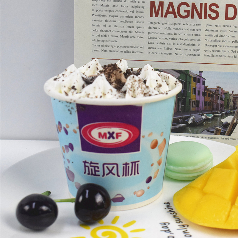 Ice Cream Paper Cups with Lids