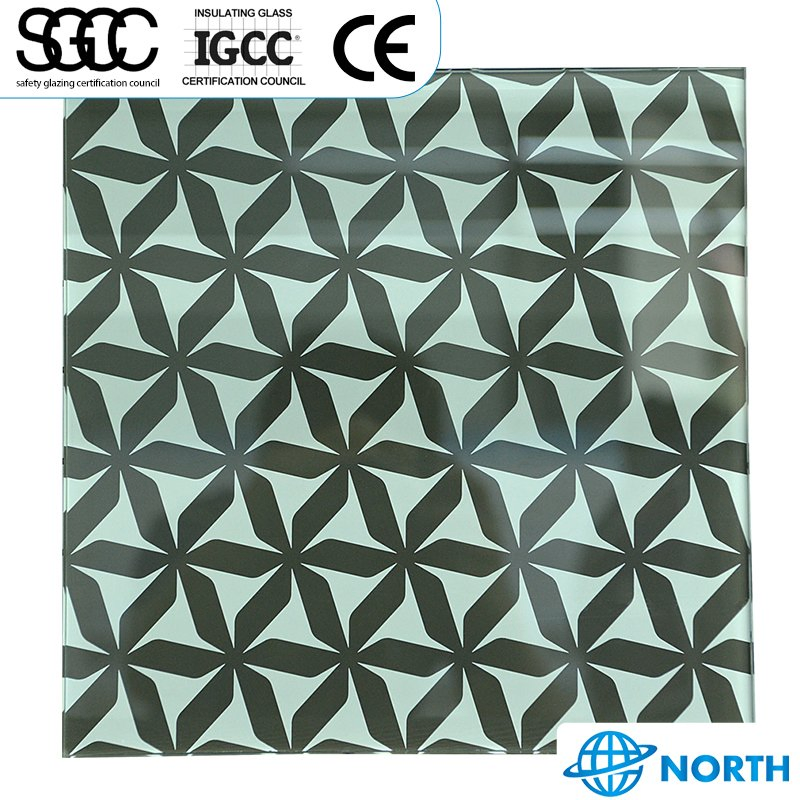 Hot Sale Low Iron Art Decorative Ultra Clear Patterned Tempered Glass Ceramic Frit Laminated Tempered Silk Screen Printing Glass