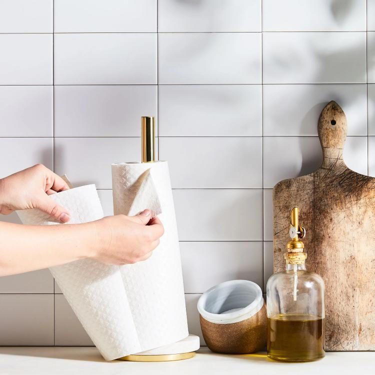 Hot Sale Oil Cleaning Natural White Kitchen Paper Tissue Roll 2 Layer Paper Towel