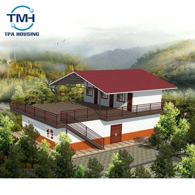 2 Floor Steel Structure Frame Prefab House for Office Building