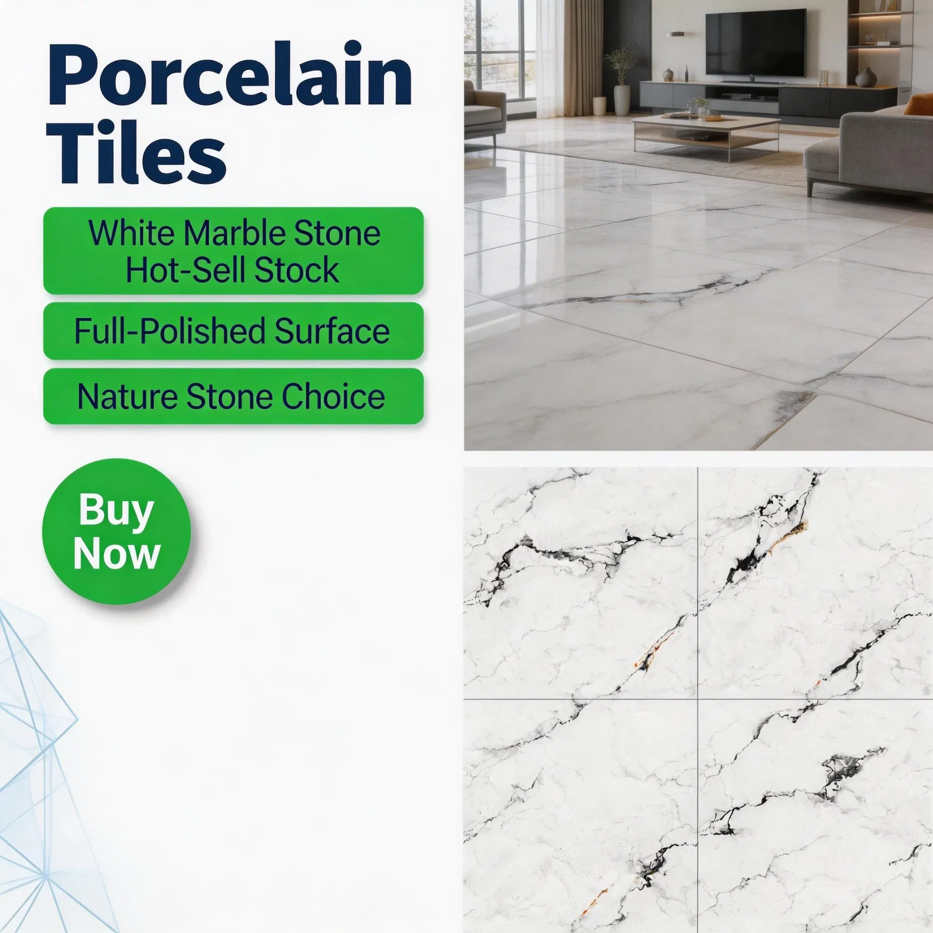 Polished Porcelain Floor Tile 800mmx800mm Glazed Hot-Sale Tile in Indonesia Inspire Form Nature Stone