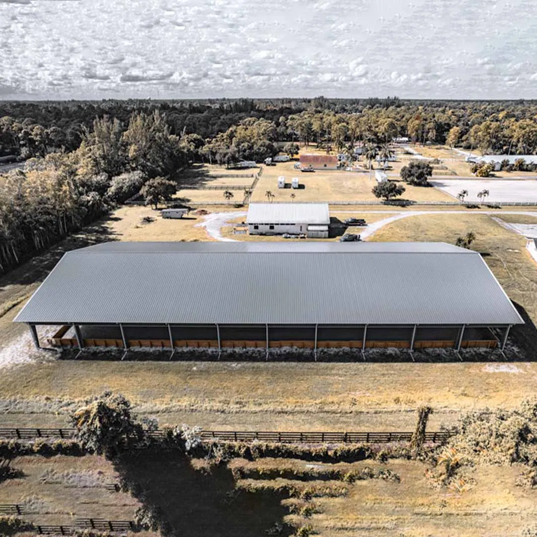 Prefabricated Light Farm Equine Steel Structure Horse Riding Construction Barn