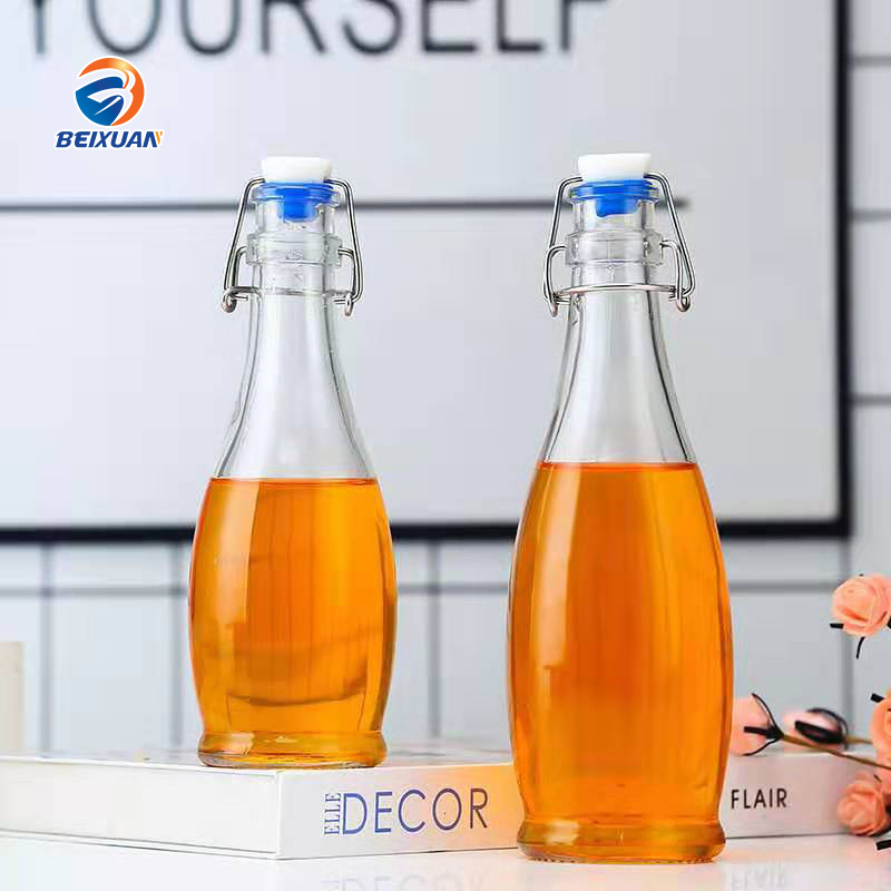 350ml Round Olive Oil Bottle with Clasp Clip Swing Cap