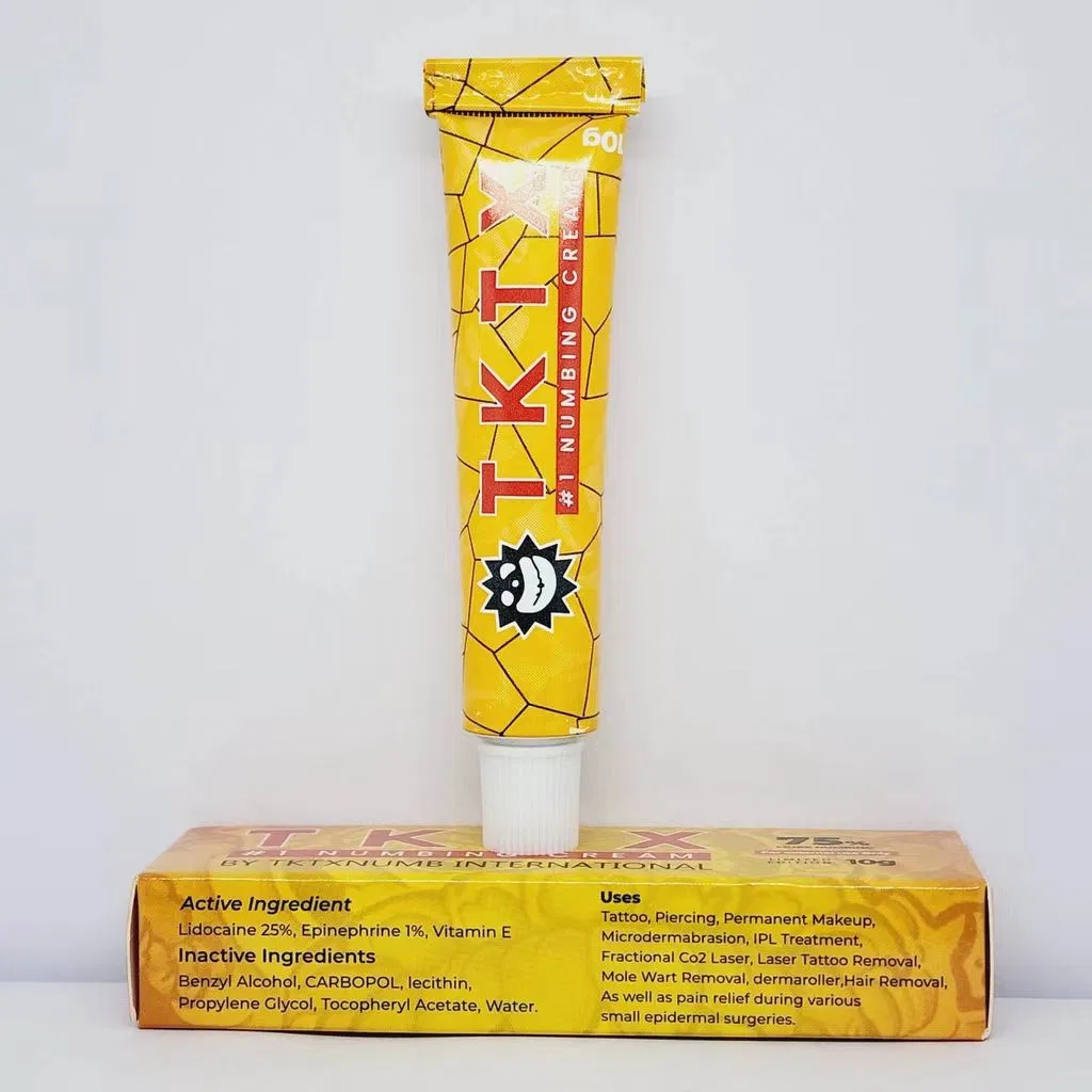 Factory Tktx 99% Gold 75% Tattoo Numbing Cream Anesthetic Painless Ointment for Microblading Permanent Makeup Tattoo Supply