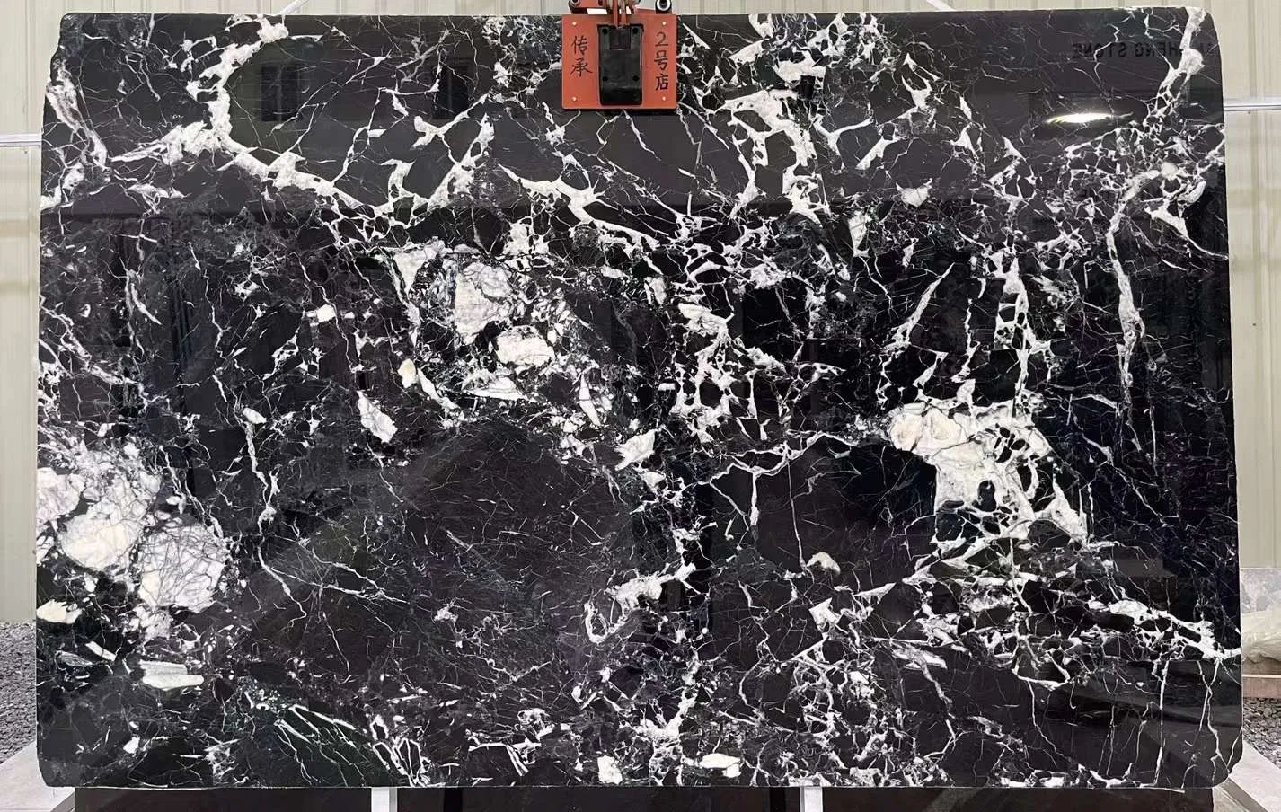 France Black Big Slab for Interior Polished Flooring