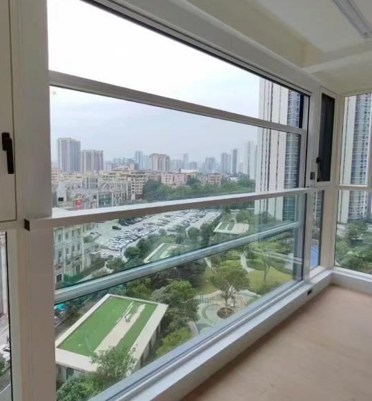 Nfrc CE Motorized Smart Control Upward Sliding Aluminum Glass Vertical Lift Window