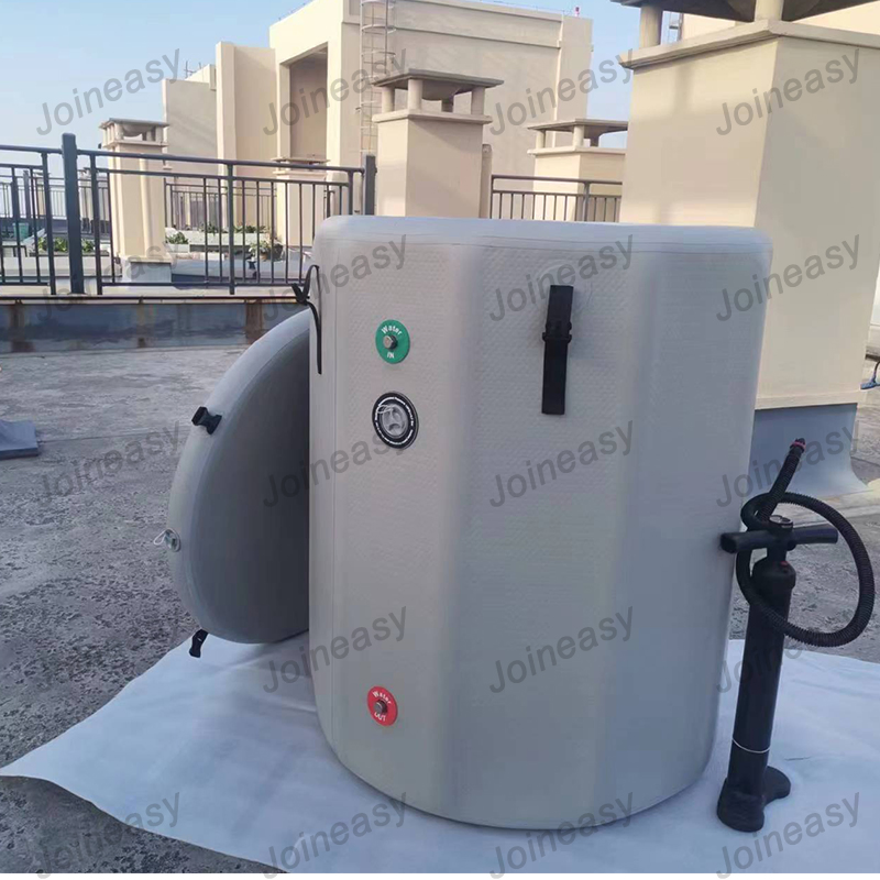 Надувная ледяная ванна-бочка 95x95 см, черная